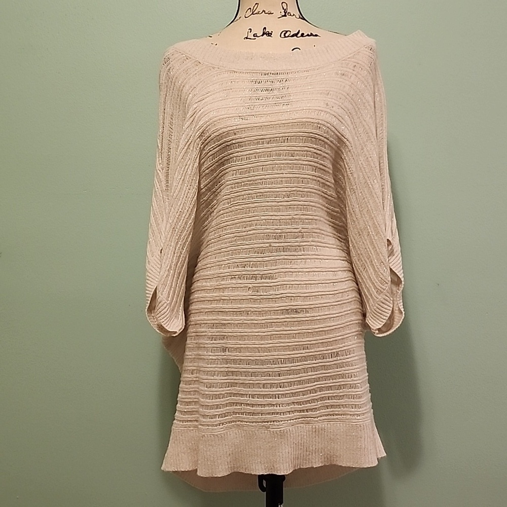 NY Collection semi sheer sparkle knit top XL